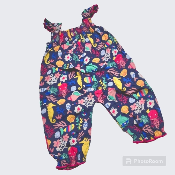 Organic Cotton Under the Sea Romper size 0-3 months - Picture 1 of 6